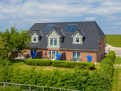 Unser neues Haus am Meer aus der Luft, Blick von Süden.