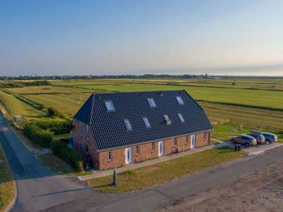 Unser neues Haus am Meer aus der Luft, Blick nach Südwesten.
